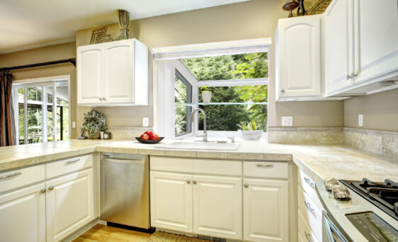 Endure white garden window in a kitchen