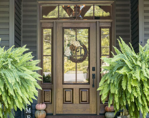 Outside view of a Signet® 440-2P with Simulated Divided Lites in a custom stain color