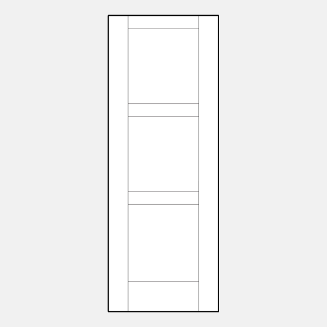 Illustration of a ProVia 001C-T3-3P style 8 foot entry door