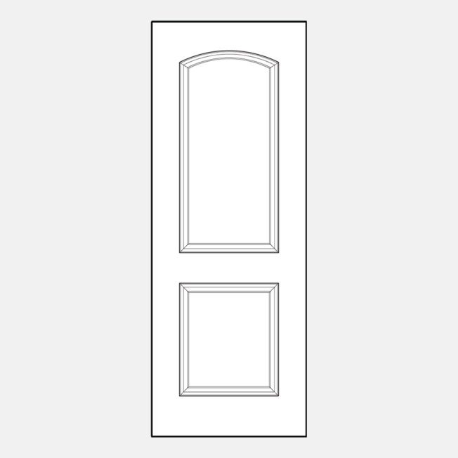 Line art illustration of a ProVia 002C-437 style 8-foot entry door
