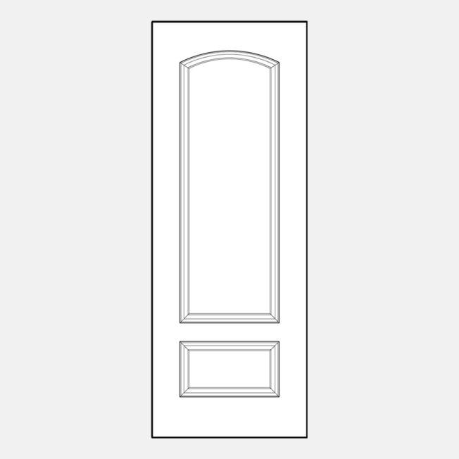Line art illustration of a ProVia 002C-449 style 8-foot entry door