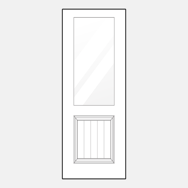 ProVia 8-foot entry door style 430-1PP, example of craftsman style front doors