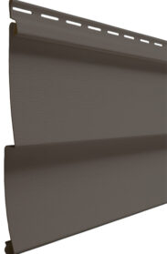 Isolated image of ProVia Cedar Peaks® D4.5 Vinyl Siding profile in Timberline