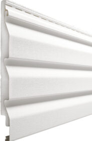 Isolated image of CedarMAX® Triple 4-Inch Insulated Vinyl Siding in White