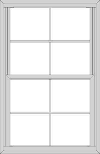 Isolated image of a ProVia double hung window with cottage grids
