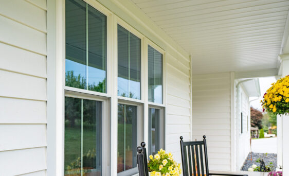 Endure double hung windows in white have low window maintenance features