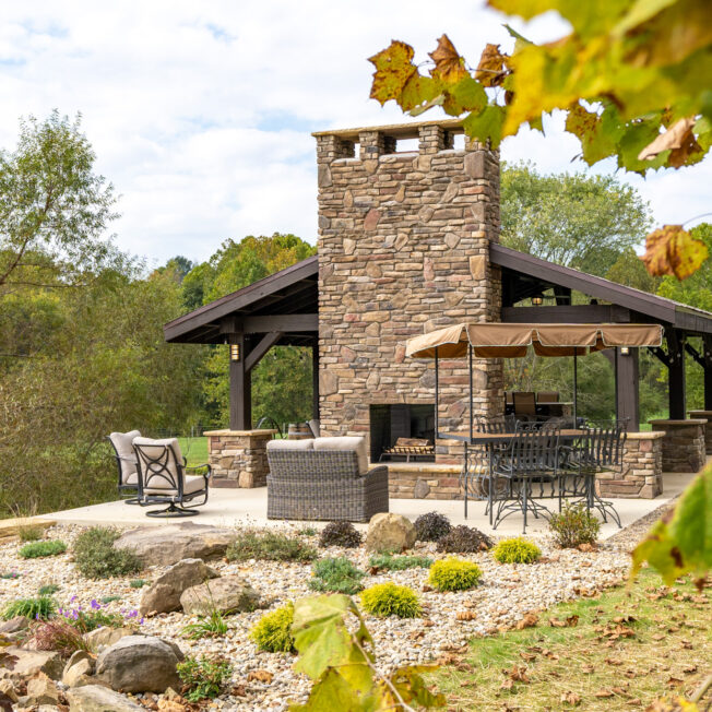 ProVia’s River Rock, Limestone and Fieldstone are among several stone veneer styles for stone fire pits, retaining walls, outdoor kitchens and grill islands.