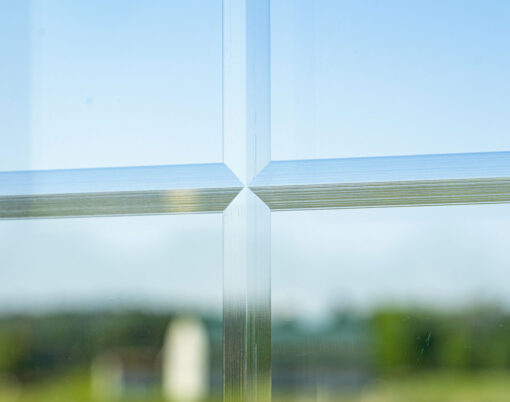 Closeup view of V-Groove window grid option for ProVia windows and patio doors