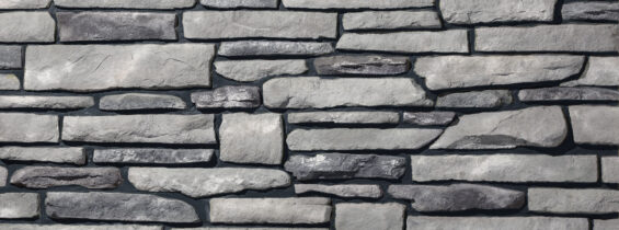 Ledgestone Mystic with Black Grout