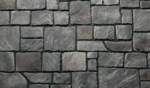 Natural Cut™ Seaboard manufactured stone veneer with Black Grout