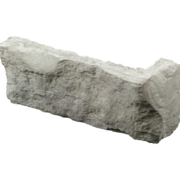 Isolated image of a ProVia Terra Cut™ manufactured stone corner