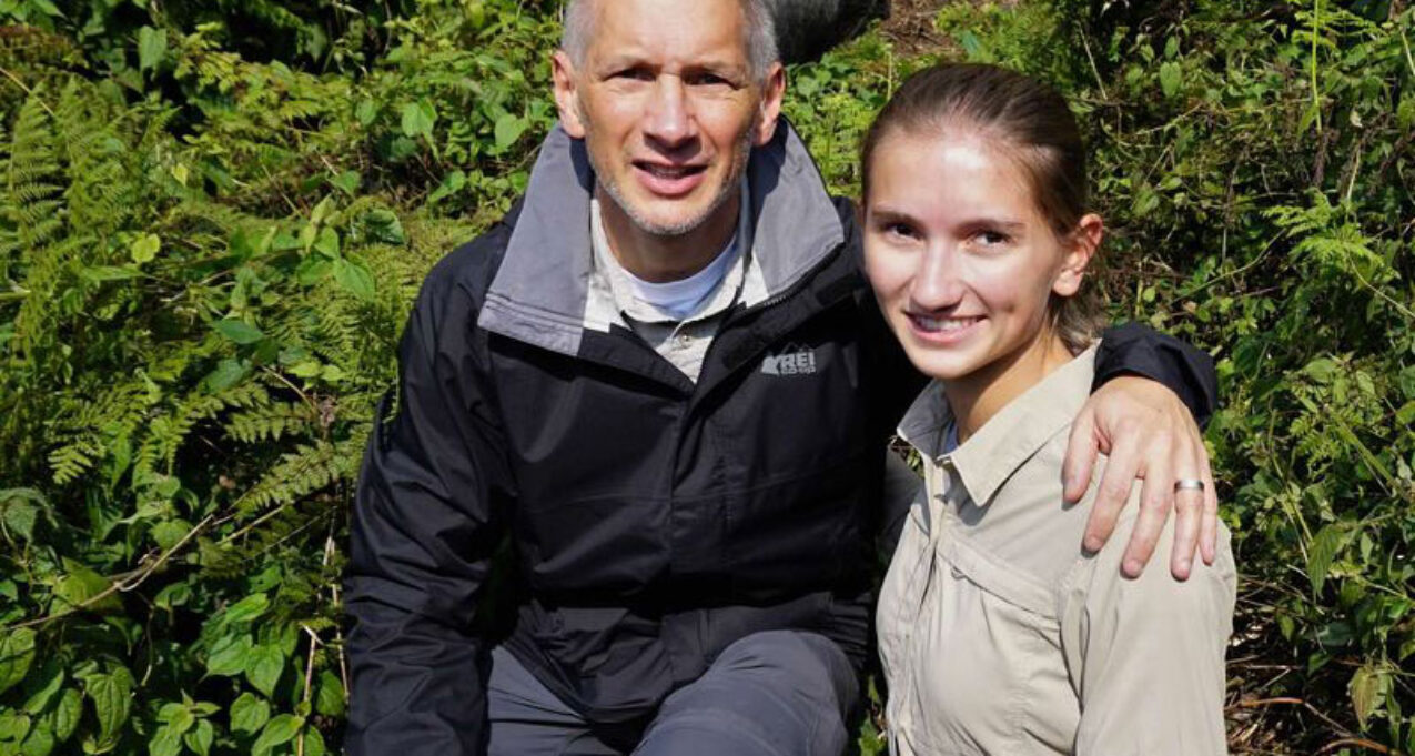 ProVia President and CEO Brian Miller with his daughter while visiting Africa