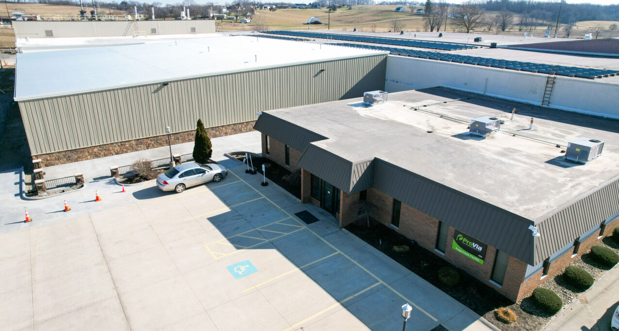 Outside overhead view of ProVia Sugarcreek Facility