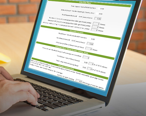 ProVia Stone Calculator on a Laptop