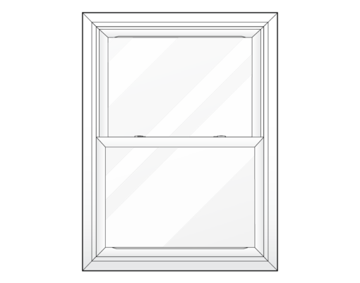 Illustration of a ProVia Double Hung Window with Clear Glass