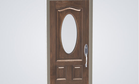 Still image of a 3D ProVia entry door model featured on ProVia entry door technology page