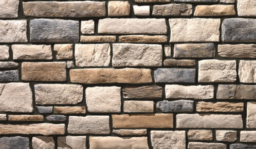 {Terra Cut™ Yuma manufactured stone veneer with Brown Grout}